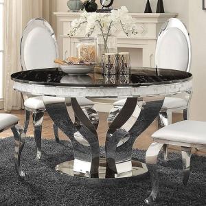 Quality Anchorage Glam Silver Dining Room Table Set D150XH75 Light Luxury wholesale