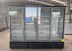 Integral Glass Upright Beverage Cooler With 4 Door Display