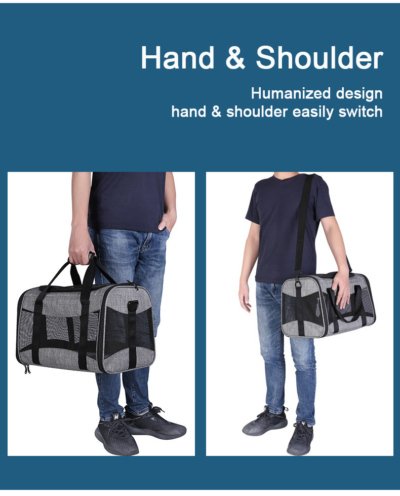 Cat Dog Shoulder Portable Pet Travel Carrier Package 5 Grid Ventilation
