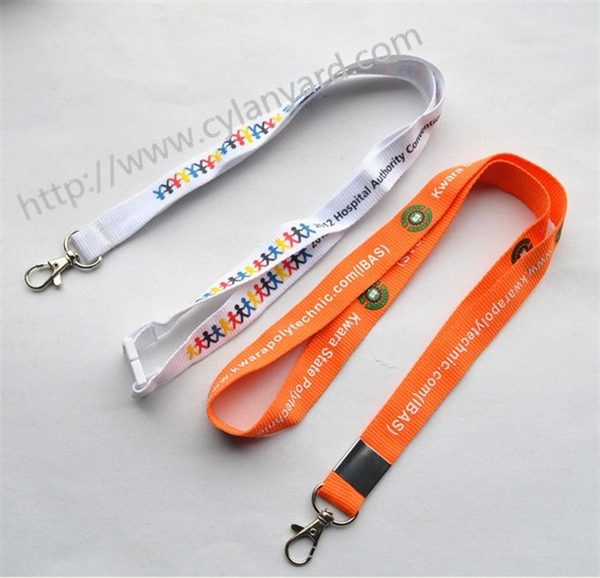 metal sheet crimped polyester lanyards