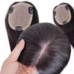 New 100% Remy Human Hair Toppers natural black color 5.5x6 Inch and 6x7 inch