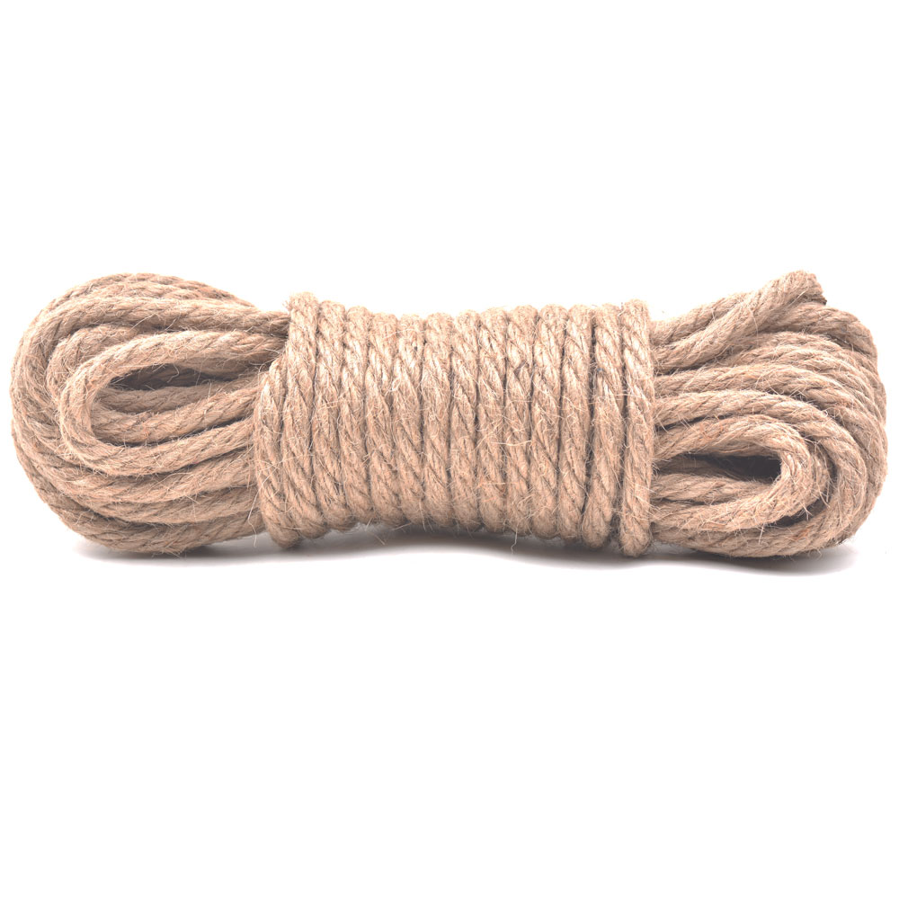 Customized Dia 38 mm 3 Strand Natural Brown Jute Ship Boat Rope for Within 0-1000m