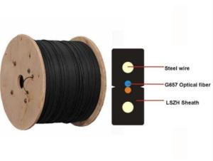 Quality LSZH 1 2 4 Core Ftth Drop Cable G657a Fiber Optic Patch Cable wholesale