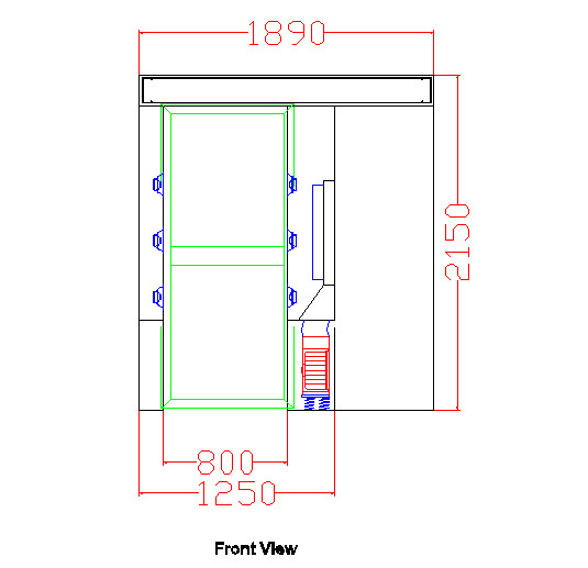Hidden Automatic Air Shower Tunnel , Air Shower System For Class 100 Clean Room
