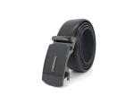 Gunmetal Automatic Buckle Genuine Leather Dress Belt / Business Mens Ratchet