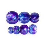 13mm Purple Marble Ear Plug Tunnels