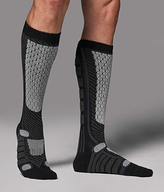 Gender-Neutral Winter Ski Socks Warm Thermal Calf Compression Snowboard Socks for Cold