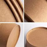 24oz Kraft Paper Food Container Eco Friendly Soup Salad With Lid