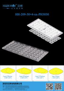 Quality 50×4pcs 3030 LED Lens 285×133mm Superior Beam Quality Eco-Friendly Material For Street Lighting &amp; Flood Lighting wholesale