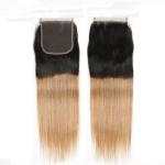 1b 27 Straight Virgin 4x4 Lace Closure Hair Pieces For Women'S Thinning Hair