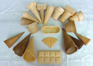 Quality Delicious Homemade Wafer Cones , Sugar Ice Cream Cone Multi Shape wholesale