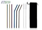 No Rust Silver Metal Straws Straight , Cocktail Drink Straws Bulk Packaging