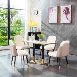Square Marble Top Stainless Steel Negotiating Table for Hotels