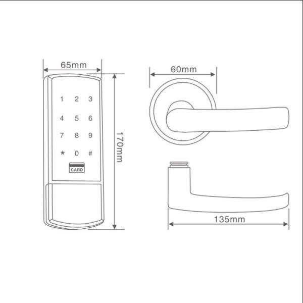 Cheap Mortise Electronic Smart Password App Digital Door Lock American Standard for sale