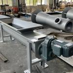 Horizontal Carbon Steel Sludge Shaftless Screw Conveyor Movable