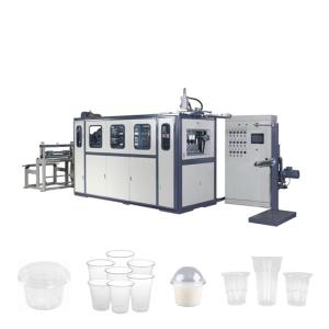 Quality Hydraulic PLC Disposable PE PS Plastic Cup Thermoforming Machine wholesale