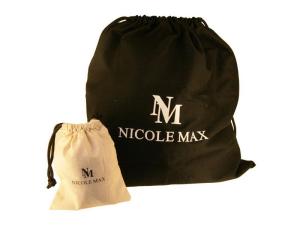 Quality NM Twill Drawstings Cotton Bag, Reusable Shopping Bags With Black PP Cords wholesale