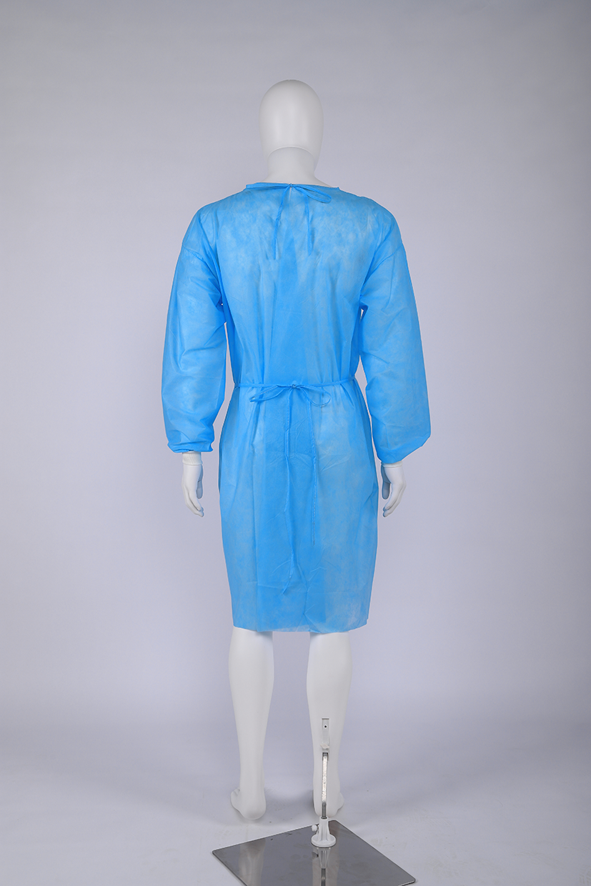 65g Plus Size Disposable Isolation Gowns Round Neck Doctor Isolation Gown