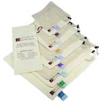 12x17'' Organic Unbleached Cotton Storage Bag Double Stitched