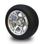 New Exclusive 12'' Golf Cart Wheels And 215/35-12 DOT Street Tyres Combo 101.6