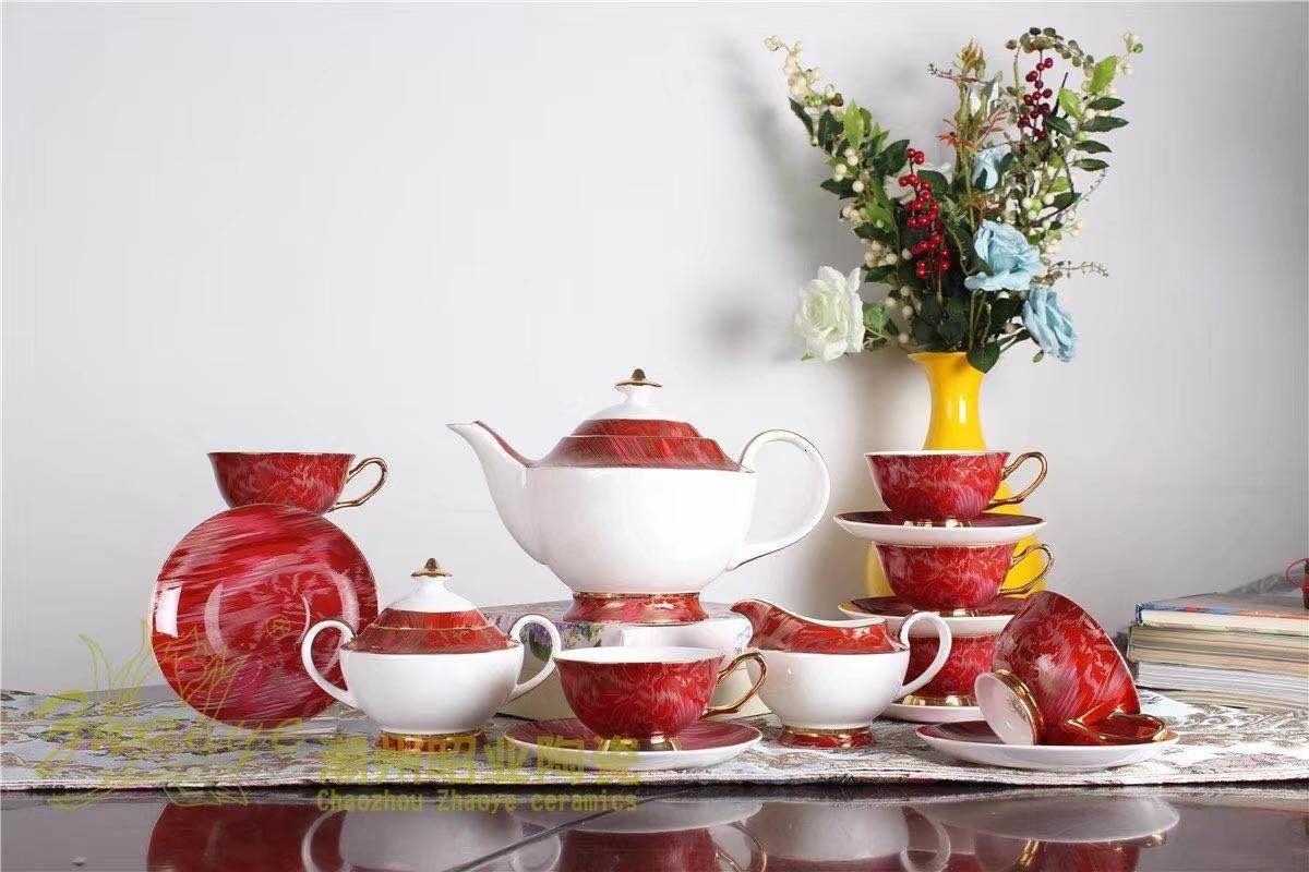 1500ml 24K Matte Bone China Breakfast Set