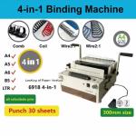 4 In 1 Office School Electric Desktop Binding Machine Wire Coil Comb Punching