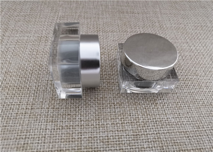 Clear Plastic Cosmetic Jars Environmentally Friendly Silk Screen Printing