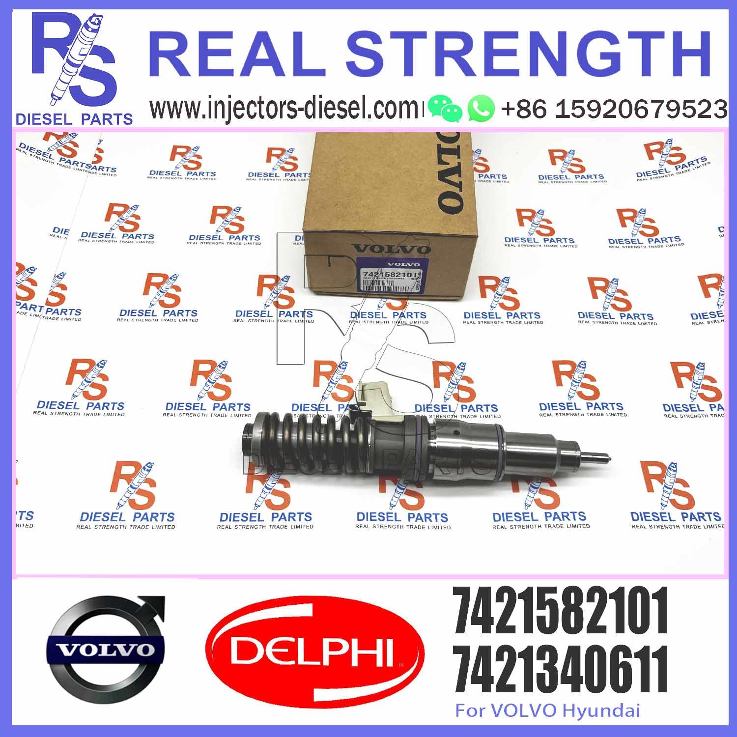 Diesel Fuel Injector 21582101 7421644602 7485000674 7485003951 7421582101 E3.18 for V-O-L-V RENAULT 11LTR EURO3 HI