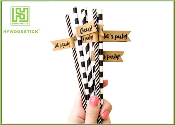 Disposable Colored Paper Straws , Paper Drinking Straws Bulk For Baby Shower 197