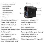 Multifunction Golf Hunting Handheld digital Laser Rangefinder Outdoor Adventure