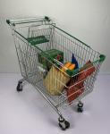 Super Large 275L Grocery Shopping Trolley Q195 Steel Metal Shopping Cart