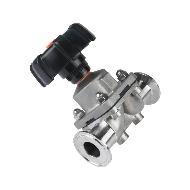 Silver Clamp Diaphragm Valve For General Industry Sanitary Grade