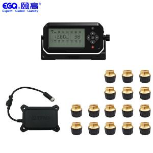Quality High Definition 16 Tires Wireless Tyre Pressure Monitoring System wholesale