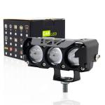 Three Eyeballs Motorcycle Spotlights LED Head Light Near Yellow Far White