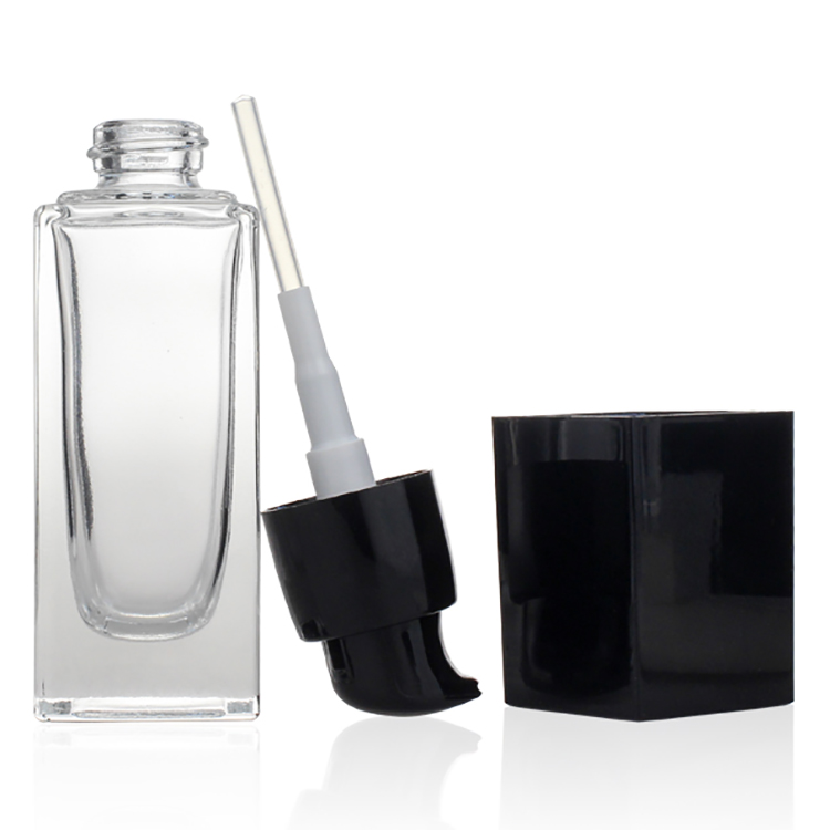 Pump Head ETC Glass Liquid Foundation Bottles Recyclable Cosmetic Packaging