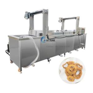 Quality Automatic Onion Rings Continuous Frying Machine 200Kg/H wholesale