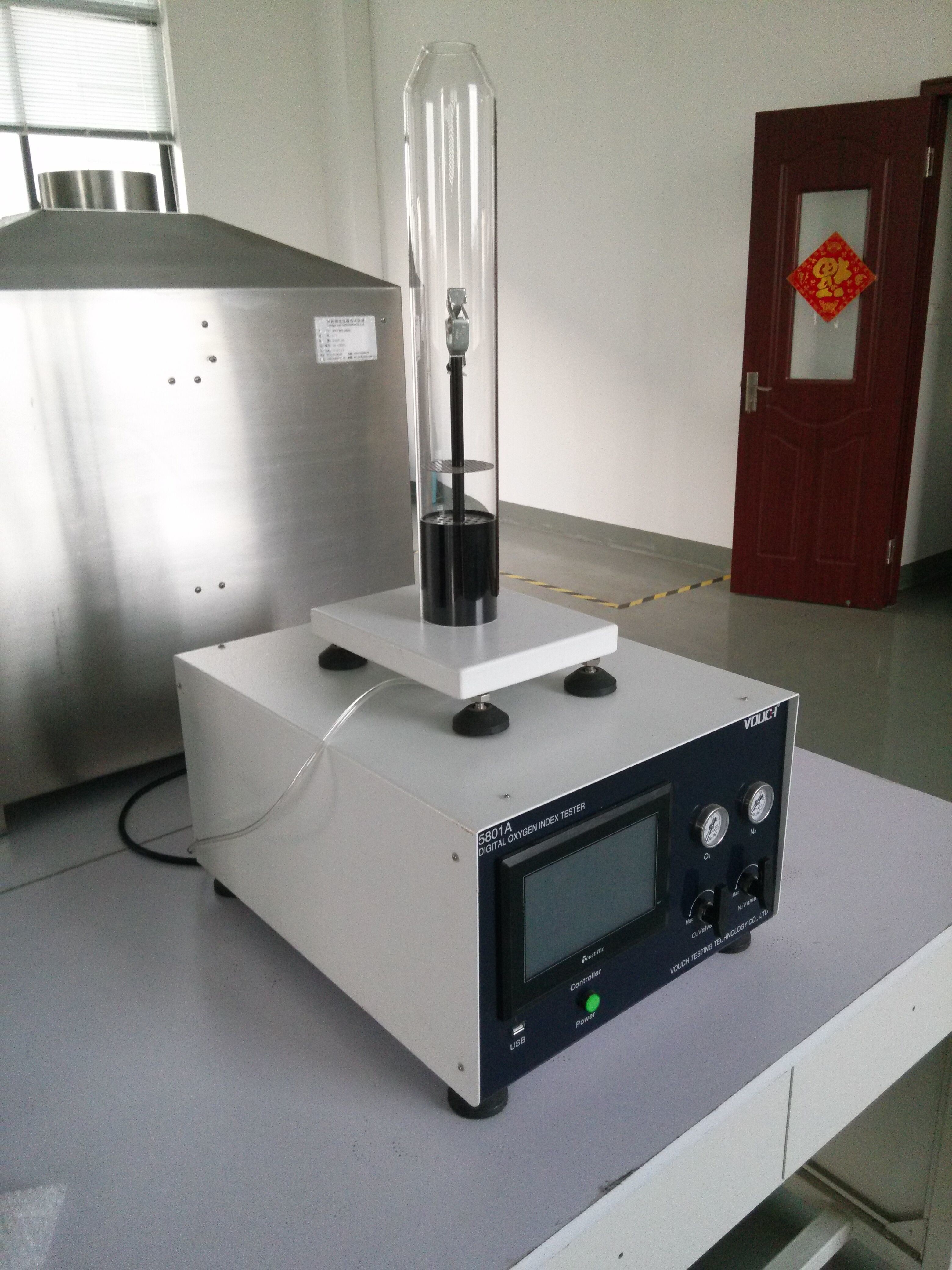 Astm D2863 Limited Oxygen Index Tester , Standard ISO4598-2 Oxygen Testing Equipment