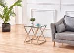 Stainless Steel Transparent Glass 13kgs Modern Side Tables