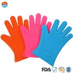 Silicone Coated Dishwashing Barbecue Finger Gloves