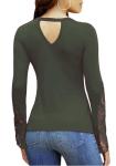 Small Batch Clothing Manufacturers Women'S Casual V - Neck Lace Twisted Long