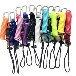 Quality TPU coil lanyard 1m length with 316ss carabiner wholesale