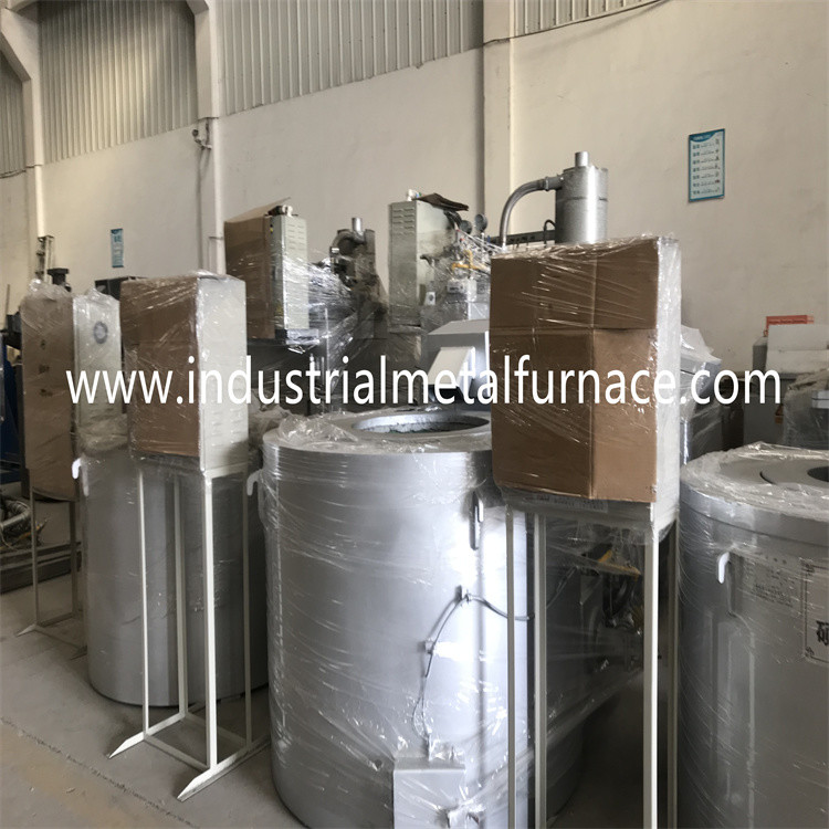 400kg Zamak 5 Crucible Aluminium Die Casting Natural Gas Melting Furnace Stationary Type