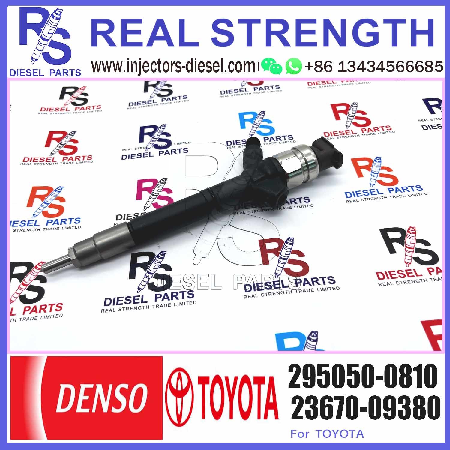 Diesel Common Rail Fuel Injector 23670-0L110 295050-0810 for Densos Toyota 2KD FTV Engine
