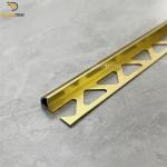 Bright Gold Shape Chrome Straight Edge Tile Trim 8mm×25mm