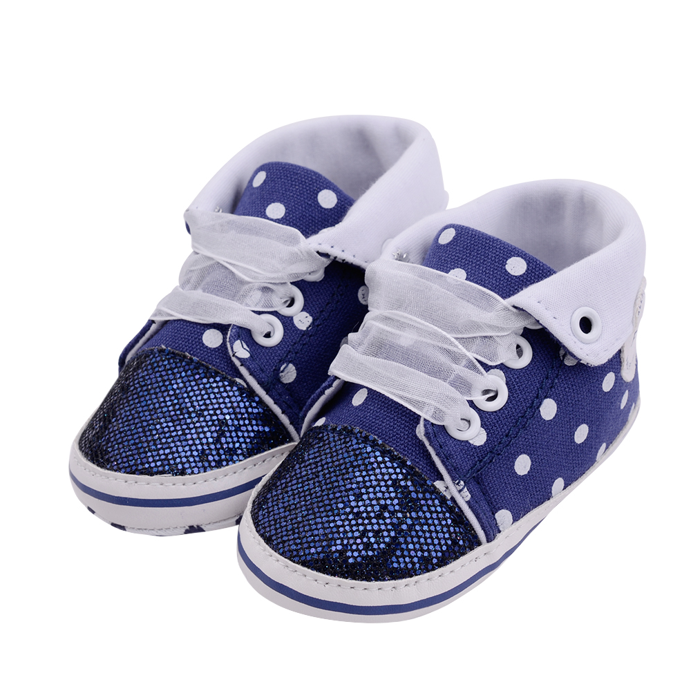 China Factory Canvas sport Baby girl designed 0-2 years Lace-up baby shoes
