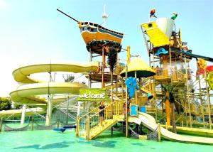 Quality OEM Anti Ultraviolet Aqua Playground Pirate Ship Slide For Resort Park wholesale