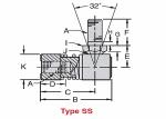 SS Series Stainless Steel Ball Joint For Lawn / Garden Equipment