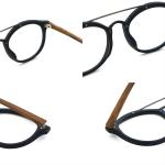 Elliptic Frame Stylish Wood Copy Acetate Glasses Frame MR 098.2