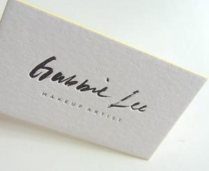 Quality Painted Edge Letterpress Cotton Paper Business Cards 0.7mm Thickness wholesale