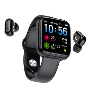 Quality Earbuds 2 In 1 Waterproof Sports Smartwatch for Couples Blood Pressure Monitor wholesale